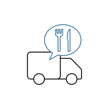 truck concept line icon. Simple element illustration. truck concept outline symbol design. vector