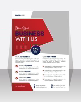 Creative business flyer or poster design template vector