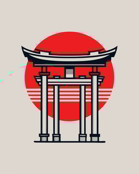 Japan Logo Vintage for your design Tshirt or apparel design vector