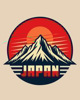 Japan Logo Vintage for your design Tshirt or apparel design vector