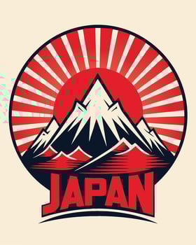 Japan Logo Vintage for your design Tshirt or apparel design vector