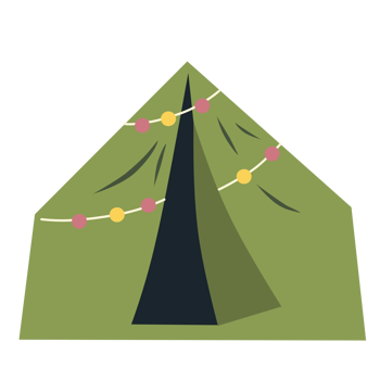 Summer camping tent png