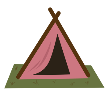 Summer camping tent png