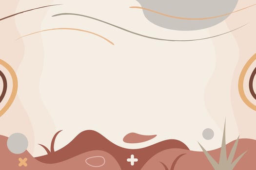 Hand drawn soft earth tones illustration element background vector
