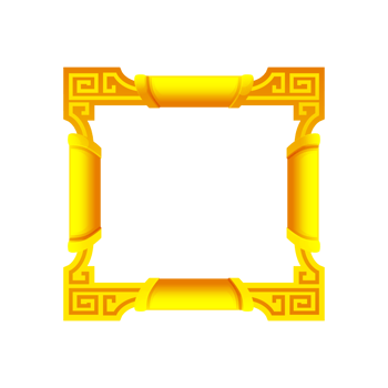 Chinese golden Frame. Chinese-style background. Game element, APP icon or banner. png