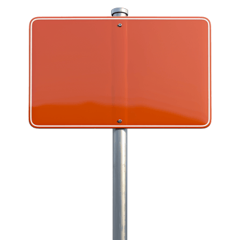 Road sign isolated on a transparent background png