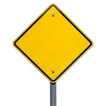 Road sign isolated on a transparent background png