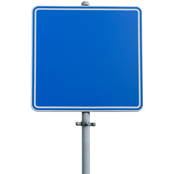 Road sign isolated on a transparent background png