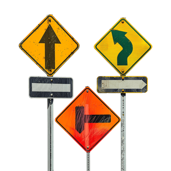 Road sign isolated on a transparent background png