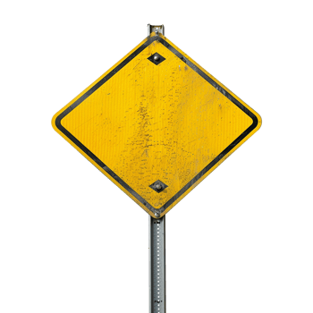 Road sign isolated on a transparent background png