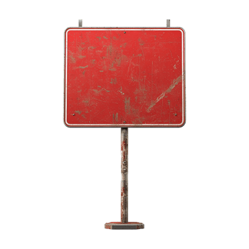 Road sign isolated on a transparent background png