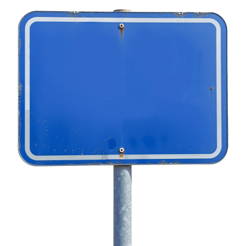 Road sign isolated on a transparent background png
