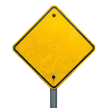 Road sign isolated on a transparent background png