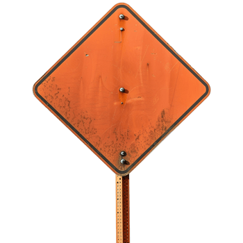 Road sign isolated on a transparent background png