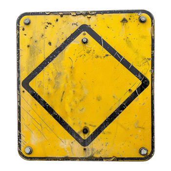 Road sign isolated on a transparent background png