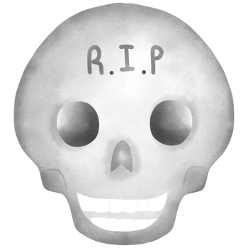 Halloween skull bone png