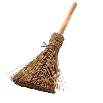 Cartoon witch broom isolated on transparent background Generative-AI png