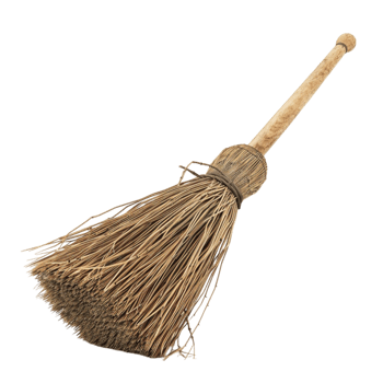 Broom on transparent background 3d rendering Generative-AI png