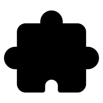 puzzle glyph icon isolated on white background vector
