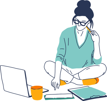 Remote Work and Digital Nomad, woman working from anywhere png