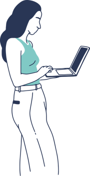 Remote Work and Digital Nomad, woman working from anywhere png