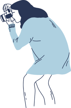minimal and simple cartoon photographer shooting photo png