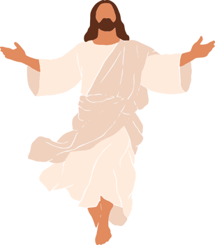 Minimal and simple cartoon Jesus christ, Christian religion png