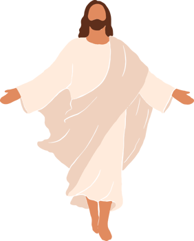Minimal and simple cartoon Jesus christ, Christian religion png