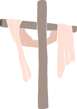 Minimal and simple Easter Cross, Christian religion png