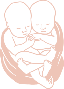 Minimal and simple newborn twins, adorable baby png