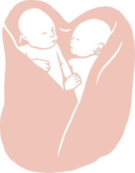 Minimal and simple newborn twins, adorable baby png