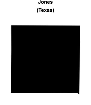 Jones County, Texas blank outline map vector