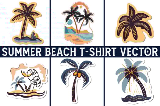 Summer beach t shirt , Summer slogan with beach illustration, Summer, Aloha surf typography for t-shirt print , beach print vector