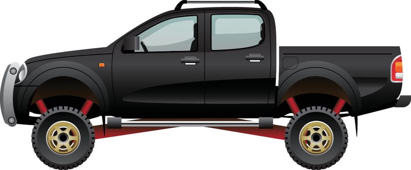 Flat cars set. Taxi and minivan, cabriolet and pickup. Bus and suv, truck. Urban, city cars and vehicles transport flat icons. Cabriolet and truck, car and bus, automobile pickup illustration vector