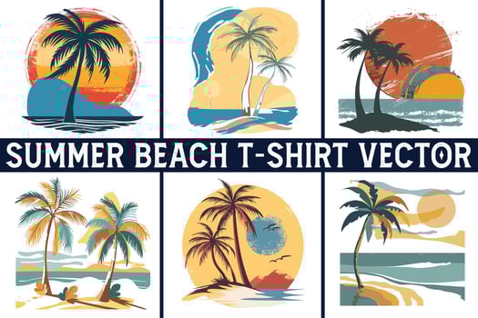 Summer beach t shirt , Summer slogan with beach illustration, Summer, Aloha surf typography for t-shirt print , beach print vector