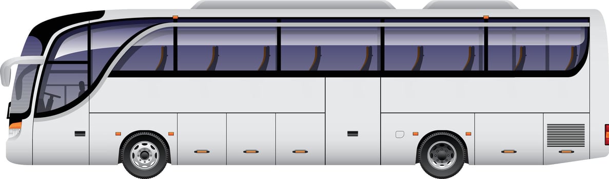 Flat cars set. Taxi and minivan, cabriolet and pickup. Bus and suv, truck. Urban, city cars and vehicles transport flat icons. Cabriolet and truck, car and bus, automobile pickup illustration vector