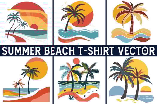 Summer beach t shirt , Summer slogan with beach illustration, Summer, Aloha surf typography for t-shirt print , beach print vector