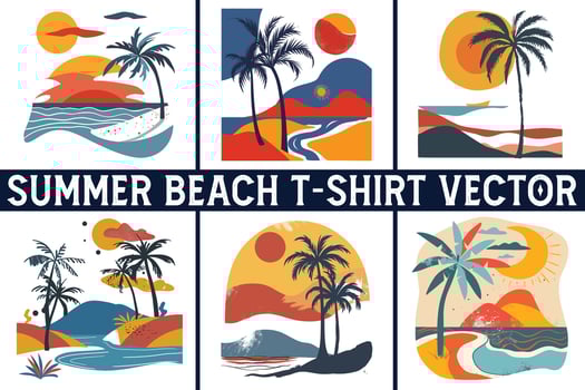 Summer beach t shirt , Summer slogan with beach illustration, Summer, Aloha surf typography for t-shirt print , beach print vector