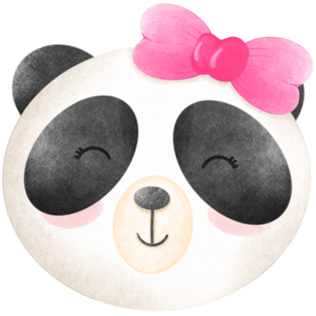 Panda Valentine's bay png