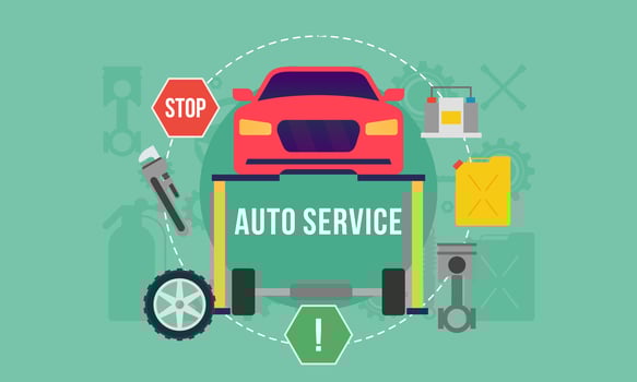 Auto concept for flat icons vector
