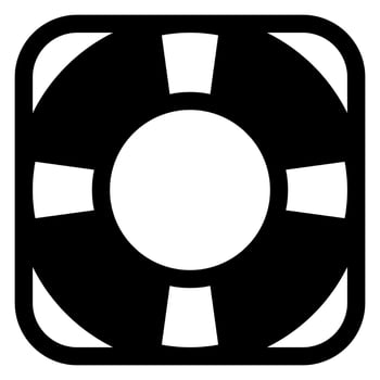 lifebuoy glyph icon illustration isolated on white background vector