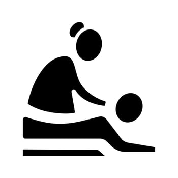 Massage therapy line icon. Body, muscle relaxation, wellness, therapeutic, stress relief, hands, spa, treatment, rejuvenation, holistic, health, balance, session, relaxation, back, physical, therapy vector