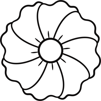Floral Flower simple hand drawn. png