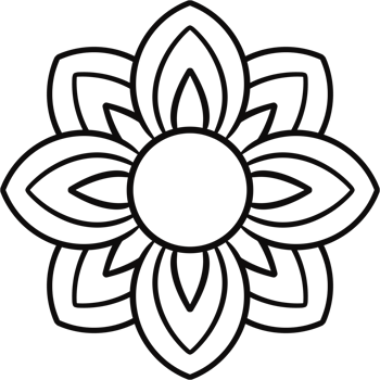 Floral Flower simple hand drawn. png