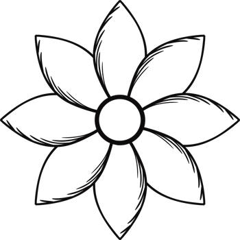 Floral Flower simple hand drawn. png