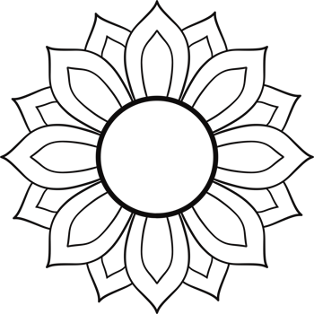 Floral Flower simple hand drawn. png