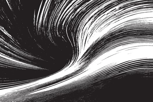 Gritty Black Monochrome Texture Overlay on White Background vector