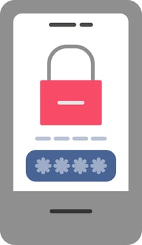 Password Lock Flat Icon vector