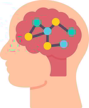 Neural Circuit Flat Icon vector