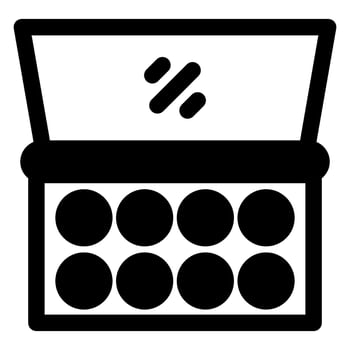 makeup glyph icon illustration isolated on white background vector